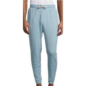 ONIA Jogger Sweatpants Men Large NWT Blue Waffle Knit Pockets Drawstring Luxe